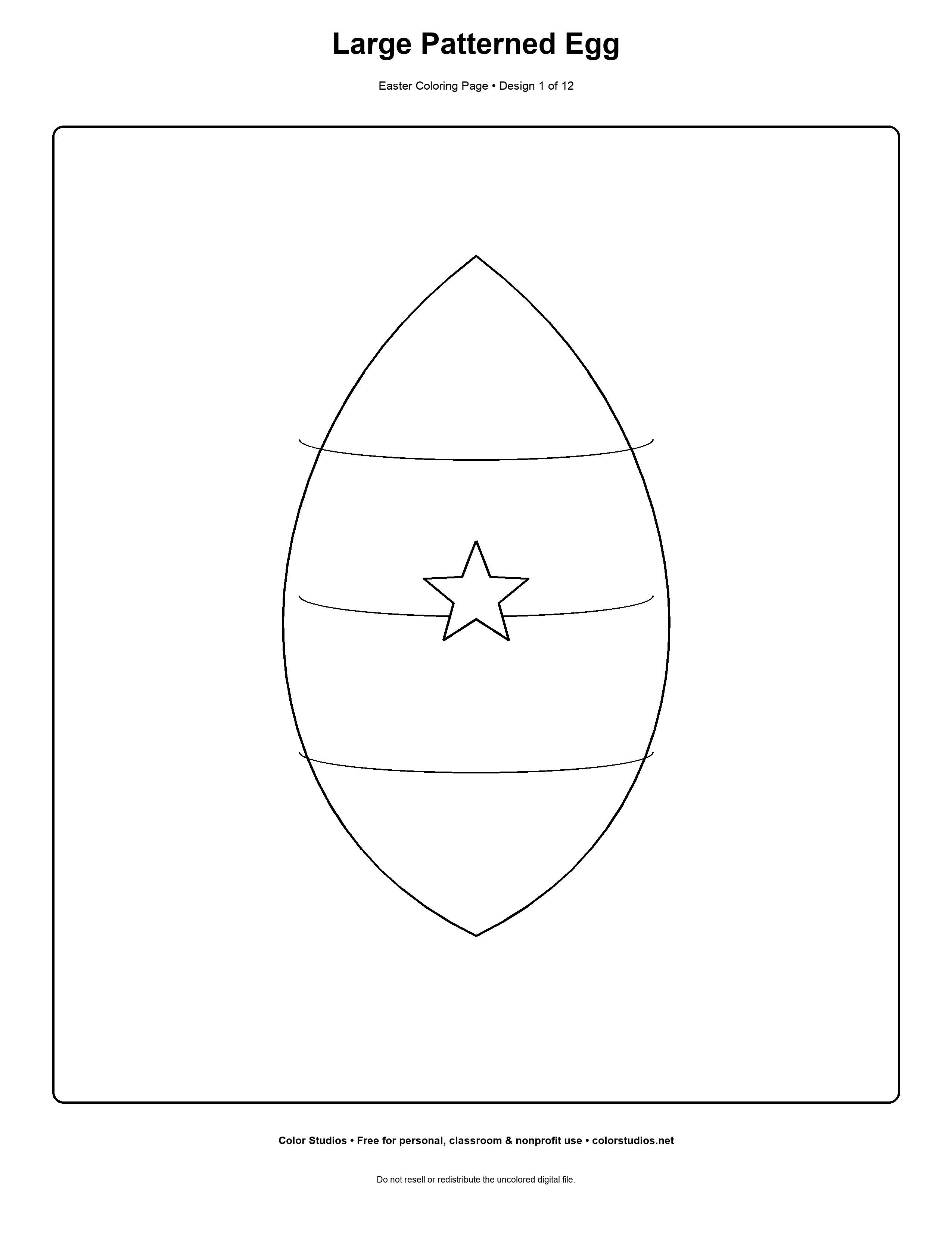 Preview of an original easter coloring page