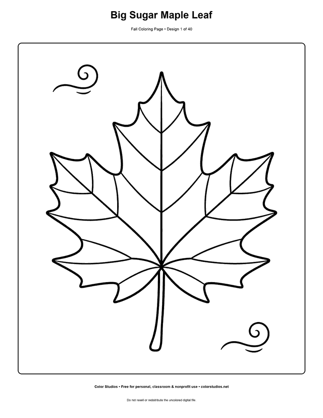 Preview of an original fall coloring page