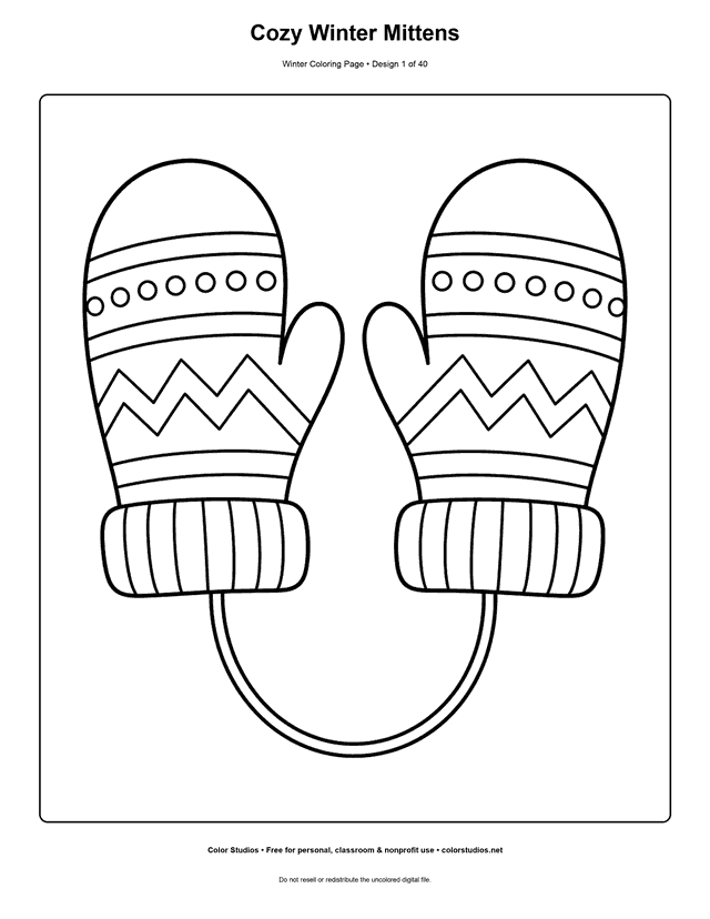 Preview of an original winter coloring page