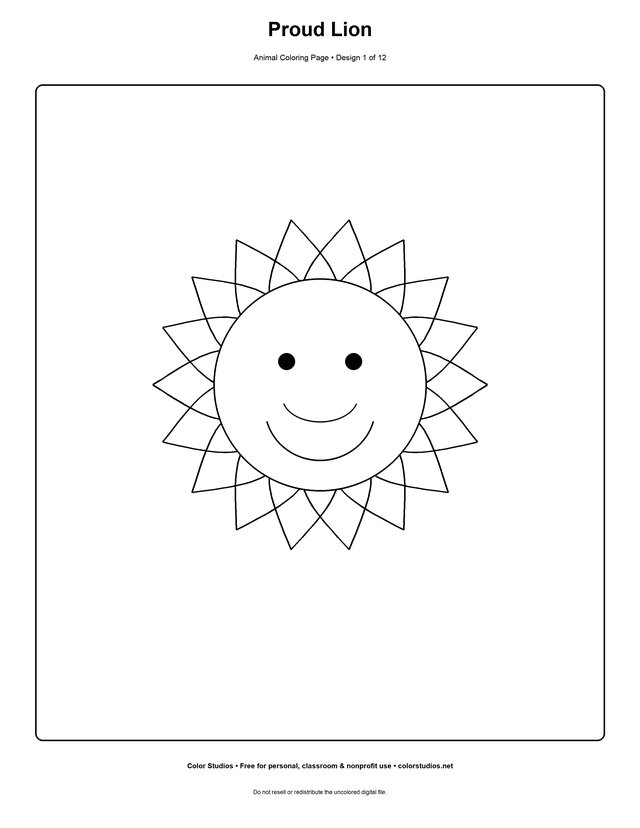Preview of an original animal coloring page