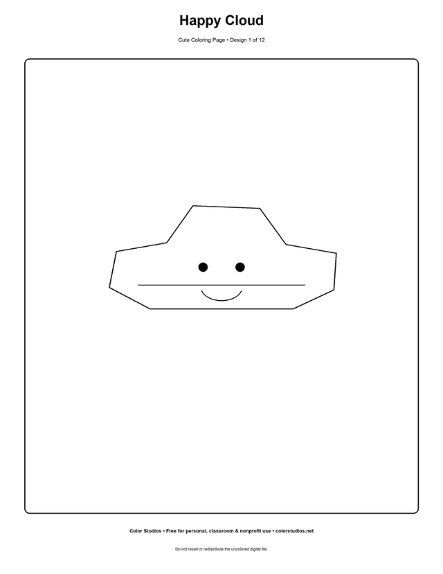 Preview of an original cute coloring page