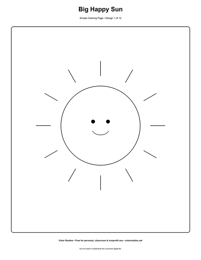 Preview of an original simple coloring page